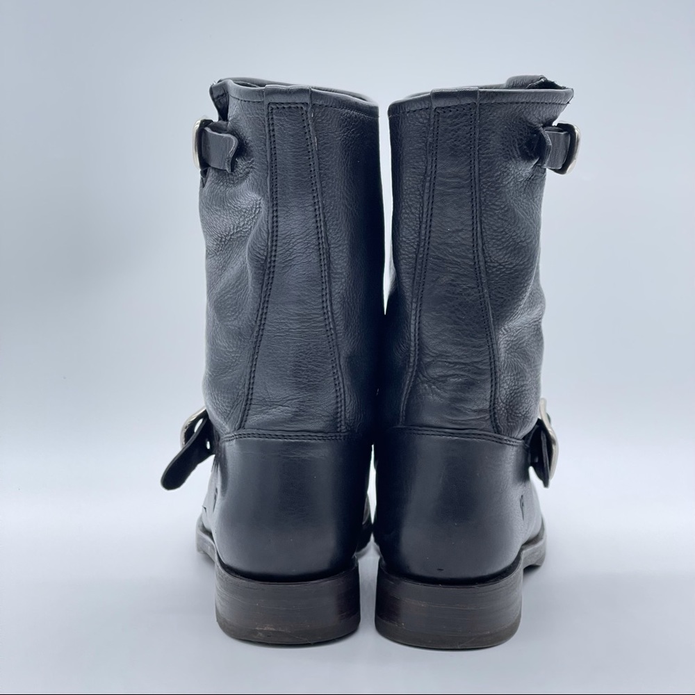 Frye Black Leather Combat Boots - Picture 4 of 11